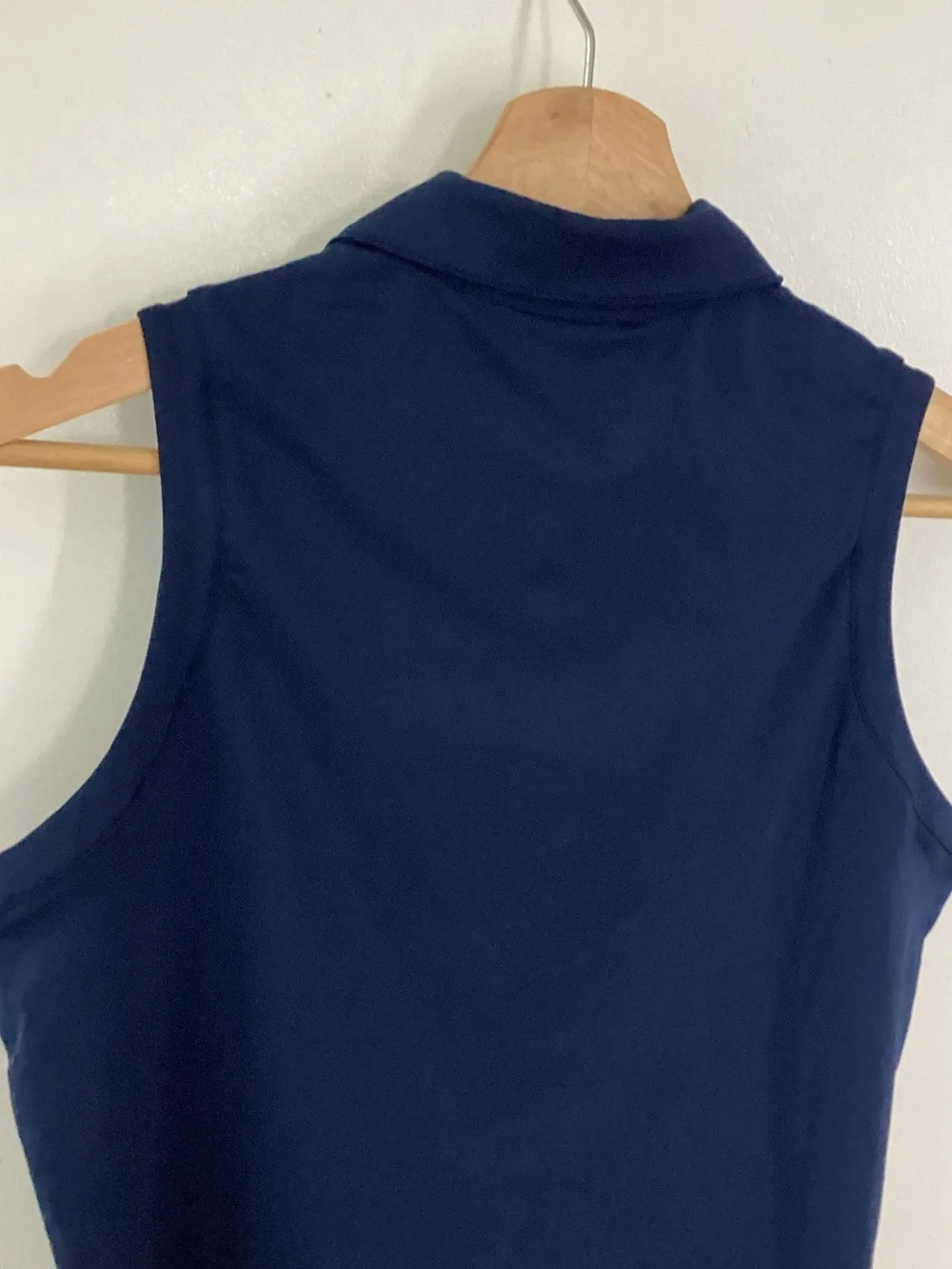 adidas Navy Sleeveless Polo Tank Top S - Picture 8 of 10